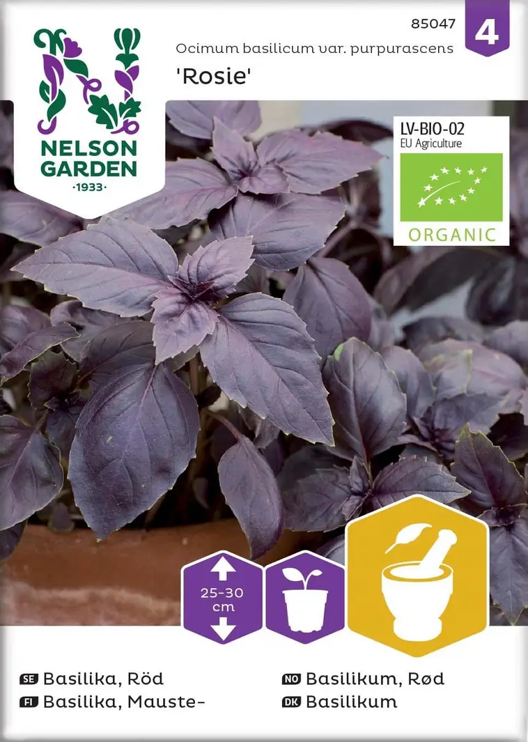 Nelson Garden Siemen Basilika, Mauste-, Rosie, Luomu 3 Nelson Garden Siemen Basilika, Mauste-, Rosie, Luomu