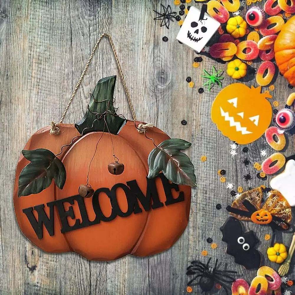 Unbranded Pumpkin Welcome Sign Door Hanging Decoration Home Garden Ornaments 3 Unbranded Pumpkin Welcome Sign Door Hanging Decoration Home Garden Ornaments