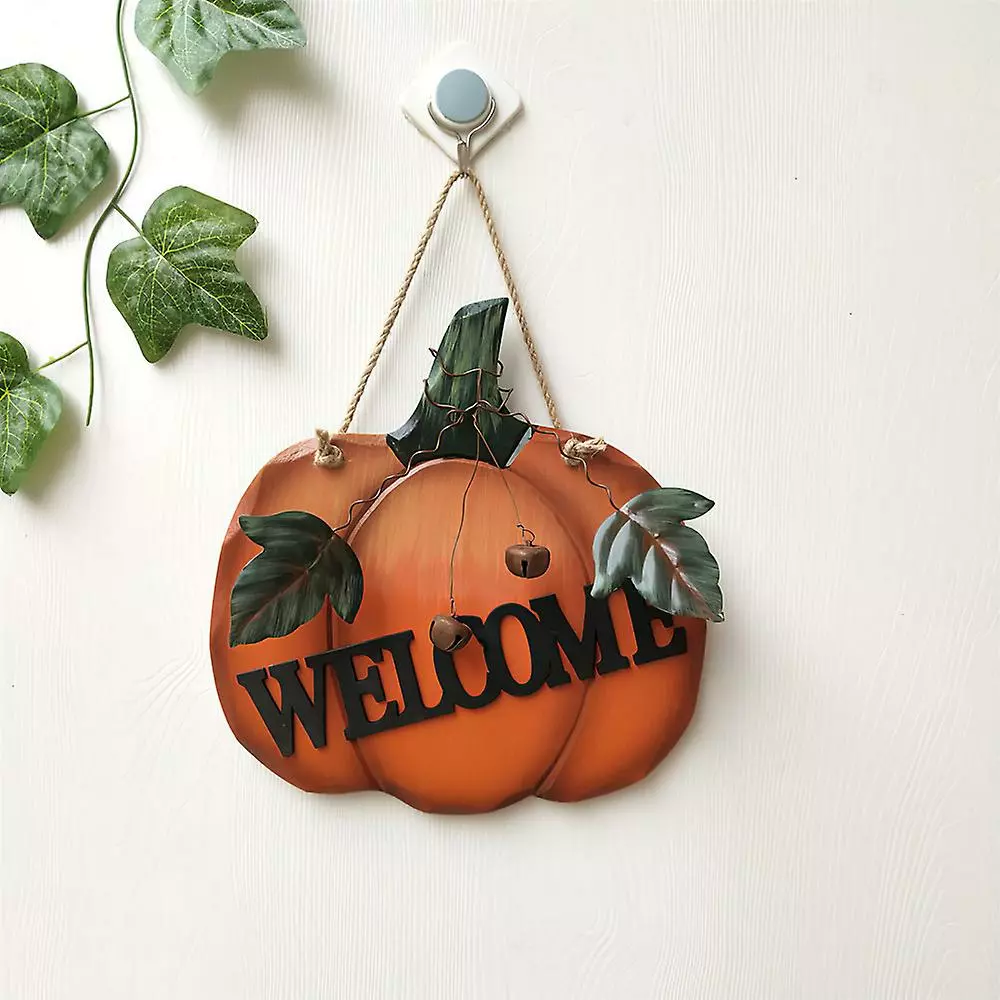 Unbranded Pumpkin Welcome Sign Door Hanging Decoration Home Garden Ornaments 4 Unbranded Pumpkin Welcome Sign Door Hanging Decoration Home Garden Ornaments - Image 2