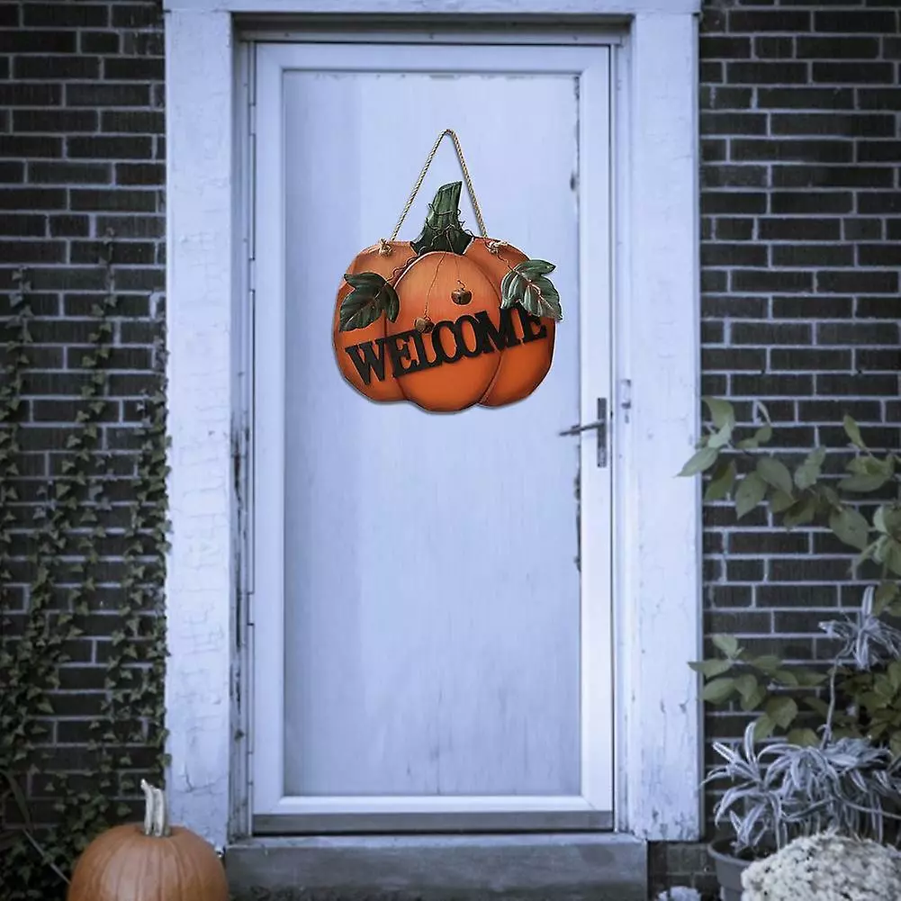 Unbranded Pumpkin Welcome Sign Door Hanging Decoration Home Garden Ornaments 5 Unbranded Pumpkin Welcome Sign Door Hanging Decoration Home Garden Ornaments - Image 3
