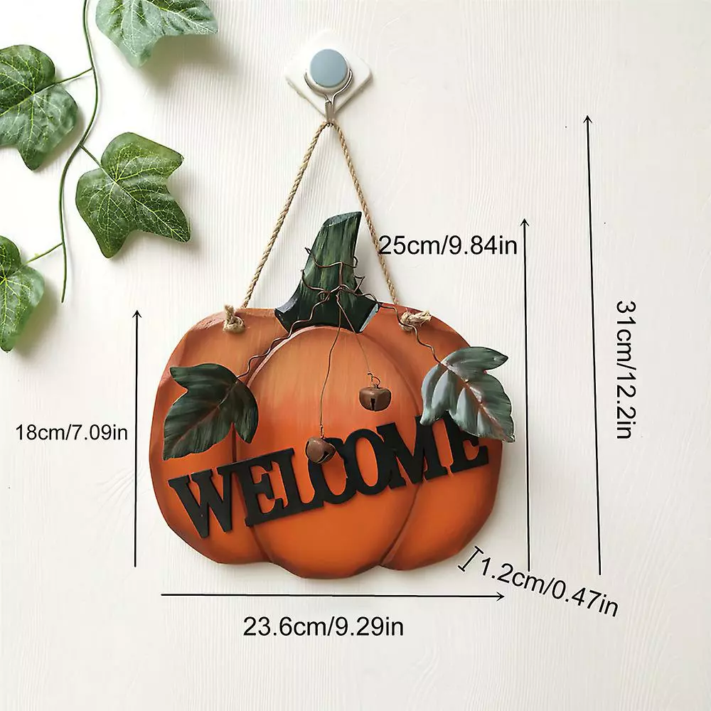 Unbranded Pumpkin Welcome Sign Door Hanging Decoration Home Garden Ornaments 6 Unbranded Pumpkin Welcome Sign Door Hanging Decoration Home Garden Ornaments - Image 4