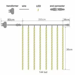 Wgthhk Rain Fairy Lights Outdoor, Led Meteor Shower Light Rain Snowfall Lights Waterproof Christmas Lighting For Wedding Party Garden Balcony Tree Decoration 11 Wgthhk Rain Fairy Lights Outdoor, Led Meteor Shower Light Rain Snowfall Lights Waterproof Christmas Lighting For Wedding Party Garden Balcony Tree Decoration -Piha myymälä 186644736 max
