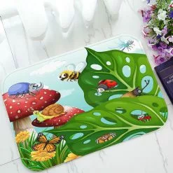Abphqto Insects Flying In The Garden Doormat Entrance Rug Area Rug Floor Mat Home Decor 40x60 Cm