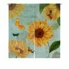 Abphqto Branch Japanese Chrysanthemum Flowers Embroidery Autumn Garden Japanese Noren Curtain Doorway Door Window Treatment Curtains 85x90 Cm