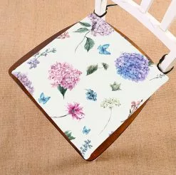 Abphqto Summer Vintage Floral Blooming Hydrangea Garden Flowers Chair Pad Seat Cushion Chair Cushion Floor Cushion 50x50 Cm
