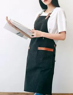 Unbranded Unisex Double Pocket Washed Canvas Apron Kitchen Garden Work Wear - Creative -Piha myymälä 242665547 max