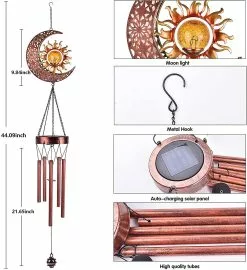 Unbranded Shxx Solar Wind Chimes-outdoor Garden Decorative Wind Chime Light With Cracked Ball-waterproof Metal Led Hanging Chime Decor (moon&sun) Xq-a13 10 Unbranded Shxx Solar Wind Chimes-outdoor Garden Decorative Wind Chime Light With Cracked Ball-waterproof Metal Led Hanging Chime Decor (moon&sun) Xq-a13 -Piha myymälä 267061669 max