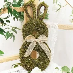 Cumdel Cute Easter Bunny Ornament Simulation Plants Wreath Creative Festival Decoration For Home Garden -Piha myymälä 267245710 max