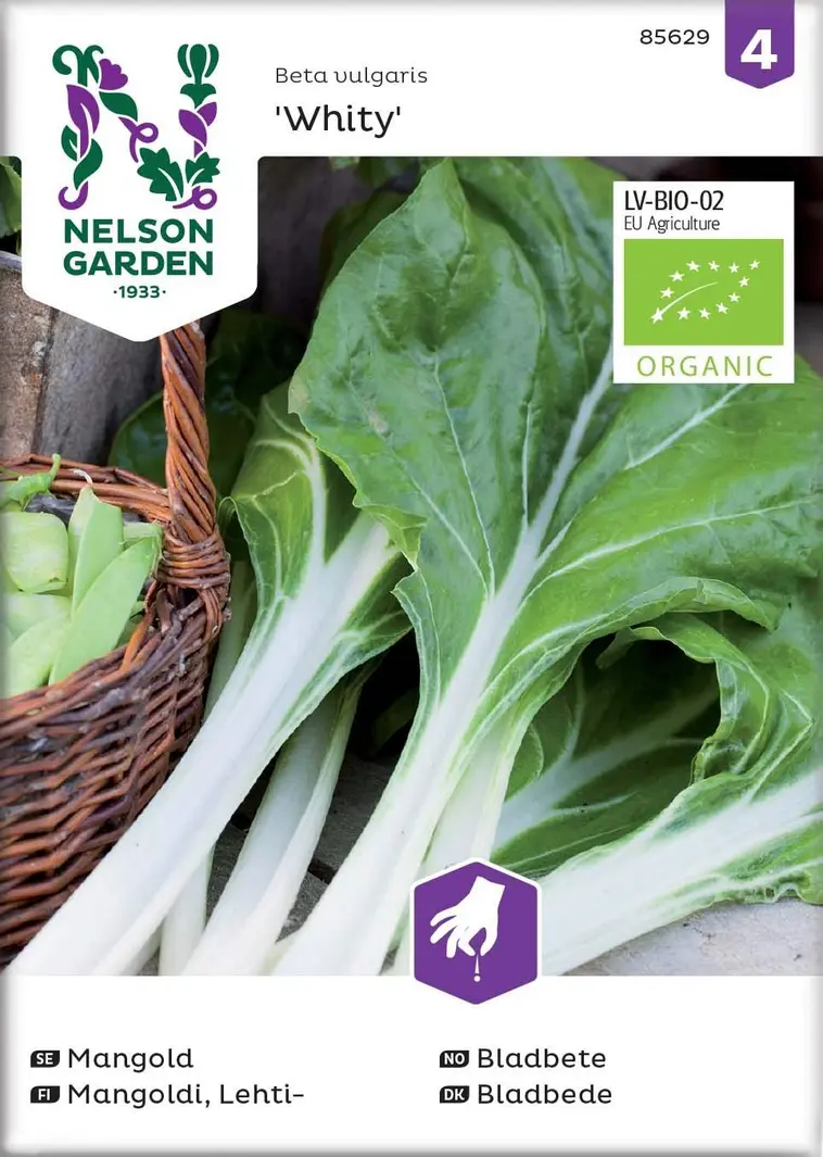 Nelson Garden Siemen Mangoldi, Lehti-, Whity, Luomu 3 Nelson Garden Siemen Mangoldi, Lehti-, Whity, Luomu