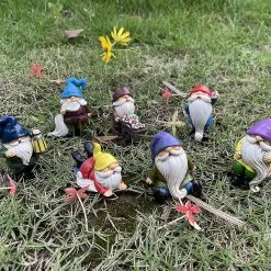 Cumdel Mini Resin Gnomes Ornament Hand Painted Micro Landscape Decoration Cute Dwarfs Statue For Garden -Piha myymälä 277591469 max