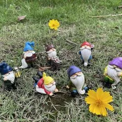 Cumdel Mini Resin Gnomes Ornament Hand Painted Micro Landscape Decoration Cute Dwarfs Statue For Garden -Piha myymälä 277591479 max