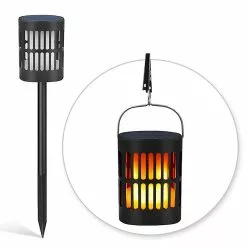 Cumdel 2pcs Hanging Solar Flame Lights Outdoor Ground Plug-in Garden Decorative 96 Led Lights For Garden -Piha myymälä 277591631 max