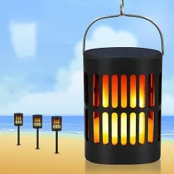 Cumdel 2pcs Hanging Solar Flame Lights Outdoor Ground Plug-in Garden Decorative 96 Led Lights For Garden -Piha myymälä 277591636 max