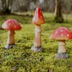 Cumdel Garden Decoration Mini Mushroom Fairy Garden Miniature Figurines Micro Landscape Decoration For