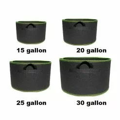 Cumdel 15 20 25 30 Gallon Grow Bags Vegetable Plant Tree Pots Strawberry Fabric Garden Tool Growing Flower
