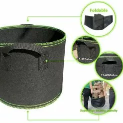 Cumdel 15 20 25 30 Gallon Grow Bags Vegetable Plant Tree Pots Strawberry Fabric Garden Tool Growing Flower 9 Cumdel 15 20 25 30 Gallon Grow Bags Vegetable Plant Tree Pots Strawberry Fabric Garden Tool Growing Flower -Piha myymälä 277593233 max