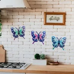Cumdel 3d Metal Butterfly Decor Inspirational Wall Decor For Home Bedroom Living Room Office Garden Hanging -Piha myymälä 277593971 max