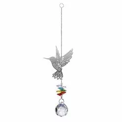 Cumdel Shining Hummingbird Hanging Suncatcher Decor For Home Garden Pretty Modern Rainbow Crystal Oranment
