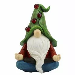 Cumdel Garden Solar Gnome Statue With 4 Ladybug Lights Meditating Sculpture Outdoor Figurines Lawn Patio -Piha myymälä 277597779 max