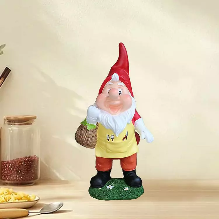 Cumdel Garden Gnome Statue Resin Dwarf Carrying A Basket Figurine Cartoon Fairy Tales Small Home Ornament 7 Cumdel Garden Gnome Statue Resin Dwarf Carrying A Basket Figurine Cartoon Fairy Tales Small Home Ornament - Image 5