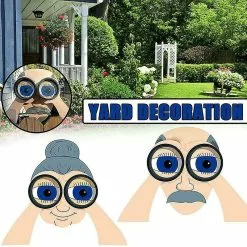 Cumdel Nosy Old Man And Lady Garden Yard Art Funny Outdoor Fence Ornament Cartoon Peeper Couple Decor For -Piha myymälä 277598208 max