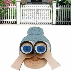 Cumdel Nosy Old Man And Lady Garden Yard Art Funny Outdoor Fence Ornament Cartoon Peeper Couple Decor For -Piha myymälä 277598221 max
