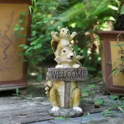Cumdel Squirrel Welcome Card Garden Welcome Decoration Kindergarten Courtyard Decoration Resin Crafts 9 Cumdel Squirrel Welcome Card Garden Welcome Decoration Kindergarten Courtyard Decoration Resin Crafts -Piha myymälä 277600125 max