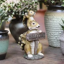 Cumdel Squirrel Welcome Card Garden Welcome Decoration Kindergarten Courtyard Decoration Resin Crafts 11 Cumdel Squirrel Welcome Card Garden Welcome Decoration Kindergarten Courtyard Decoration Resin Crafts -Piha myymälä 277600151 max