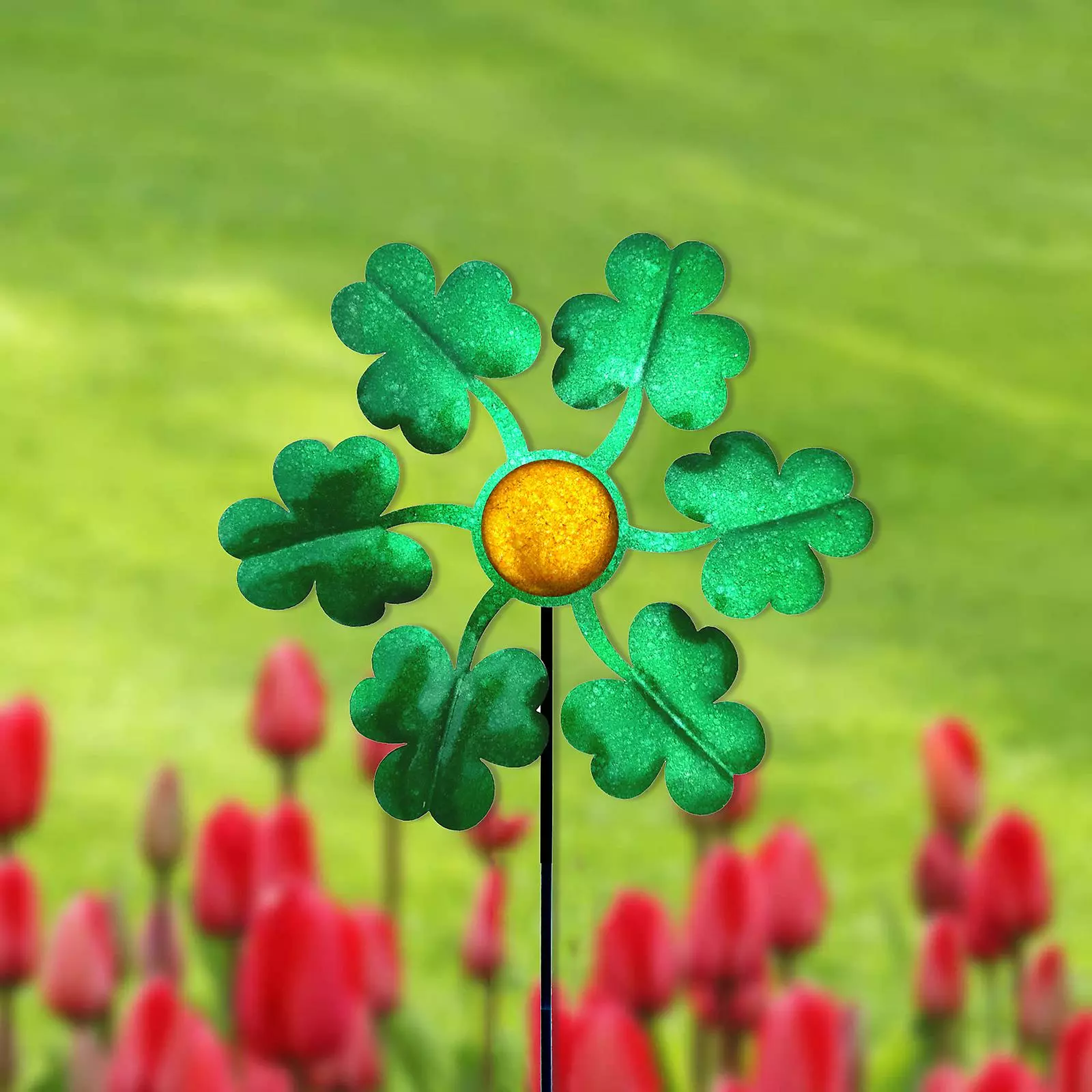 Cumdel Iron Colorful Windmill 360 Degrees Spin Beautiful Easy To Assemble For Garden Yard Patio Lawn 5 Cumdel Iron Colorful Windmill 360 Degrees Spin Beautiful Easy To Assemble For Garden Yard Patio Lawn - Image 3