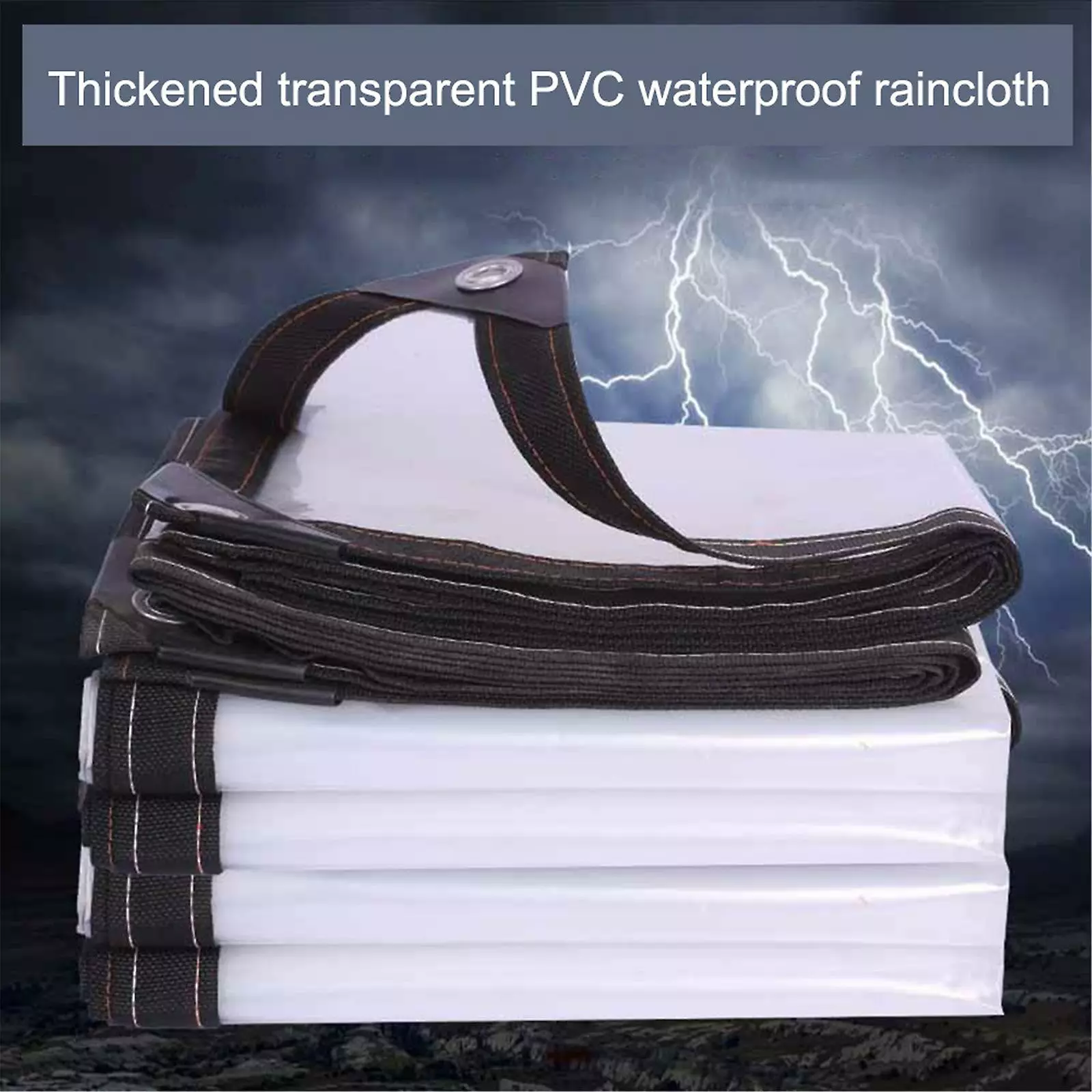 Cumdel Heavy Duty Clear Tarp Multi-purpose Garden Rainproof Membrane Emergency Rain Shelter Outdoor Cover 5 Cumdel Heavy Duty Clear Tarp Multi-purpose Garden Rainproof Membrane Emergency Rain Shelter Outdoor Cover - Image 3