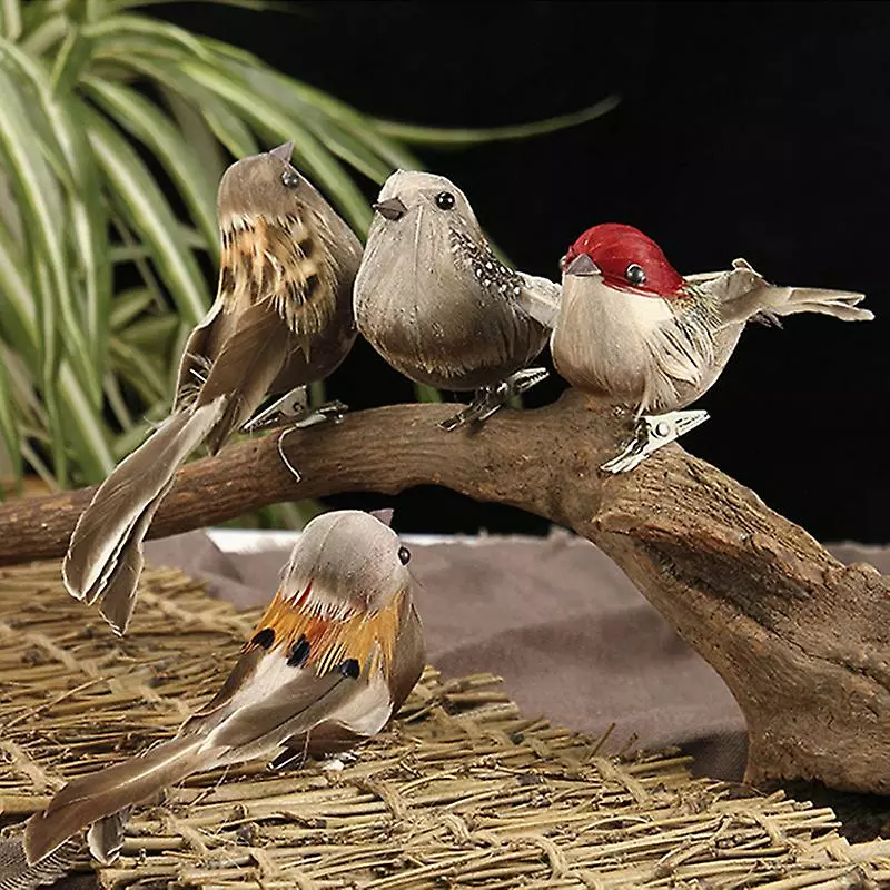 Cumdel Simulated Sparrow Ornament Realistic Foam Birds Handicraft Decorative Props For Home Garden 4 Cumdel Simulated Sparrow Ornament Realistic Foam Birds Handicraft Decorative Props For Home Garden - Image 2