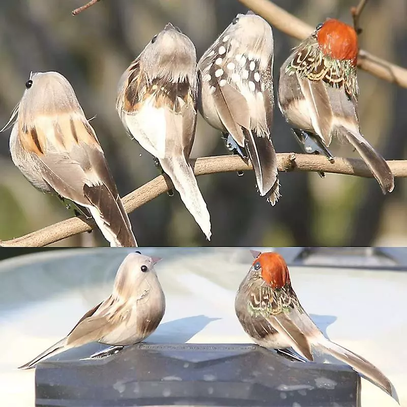 Cumdel Simulated Sparrow Ornament Realistic Foam Birds Handicraft Decorative Props For Home Garden 6 Cumdel Simulated Sparrow Ornament Realistic Foam Birds Handicraft Decorative Props For Home Garden - Image 4