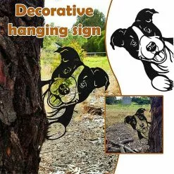 Cumdel Metal Art Outdoor Decor Peeking Animal Farmhouse Art Garden Stakes Decorative For Garden Yard