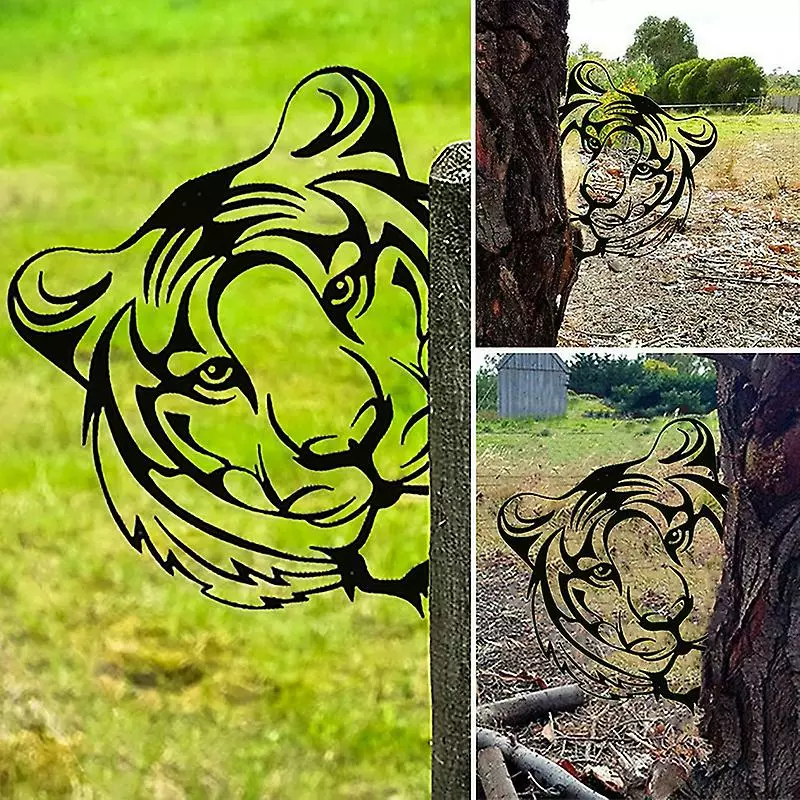 Cumdel Metal Art Outdoor Decor Peeking Animal Farmhouse Art Garden Stakes Decorative For Garden Yard 4 Cumdel Metal Art Outdoor Decor Peeking Animal Farmhouse Art Garden Stakes Decorative For Garden Yard - Image 2