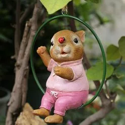 Cumdel Animal Garden Statue Hanging Resin Rabbit Ornament Bunny Swinging On The Ring Cute Home Decor 9 Cumdel Animal Garden Statue Hanging Resin Rabbit Ornament Bunny Swinging On The Ring Cute Home Decor -Piha myymälä 277610429 max