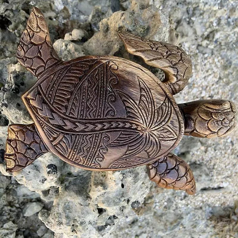 Cumdel Hawaiian Turtle Statue Hand-carved Simulation Animal Resin Ornament For Home Garden Courtyard 4 Cumdel Hawaiian Turtle Statue Hand-carved Simulation Animal Resin Ornament For Home Garden Courtyard - Image 2