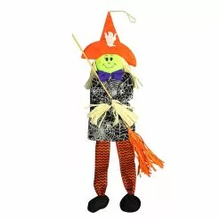 Toyvian 1 Pc Hanging Ornaments Handmade Wicked Witch Besom Decorations Supplies For Halloween Yard Garden Party Bar