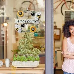 Unbranded Sunflower And Bee Metal Welcome Sign Wall Decor, Sunflower And Beetle Metal Hanging Wall Decor For Indoor Outdoor Garden (sunflower Yellow Bee) 11 Unbranded Sunflower And Bee Metal Welcome Sign Wall Decor, Sunflower And Beetle Metal Hanging Wall Decor For Indoor Outdoor Garden (sunflower Yellow Bee) -Piha myymälä 282485333 max