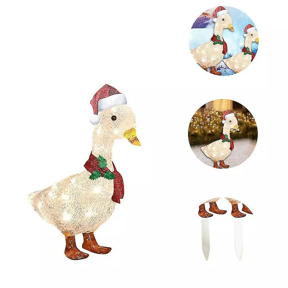 Unbranded Garden Light-up Duck Decor Scarf Light Duck Christmas Decorations 3 Unbranded Garden Light-up Duck Decor Scarf Light Duck Christmas Decorations