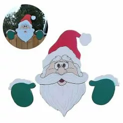 Unbranded Christmas Fence Peeker Decoration, Xmas Garden Yard Patio Fence Decoration -Piha myymälä 282486179 max