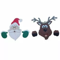 Unbranded Christmas Fence Peeker Decoration, Xmas Garden Yard Patio Fence Decoration -Piha myymälä 282486182 max