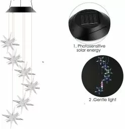 Unbranded Outdoor Wind Chimes, Star Led Lights Change Color, Wind Chimes Are Unique Outdoor Waterproof, Used For Garden And Terrace Home Decoration -Piha myymälä 293771685 max