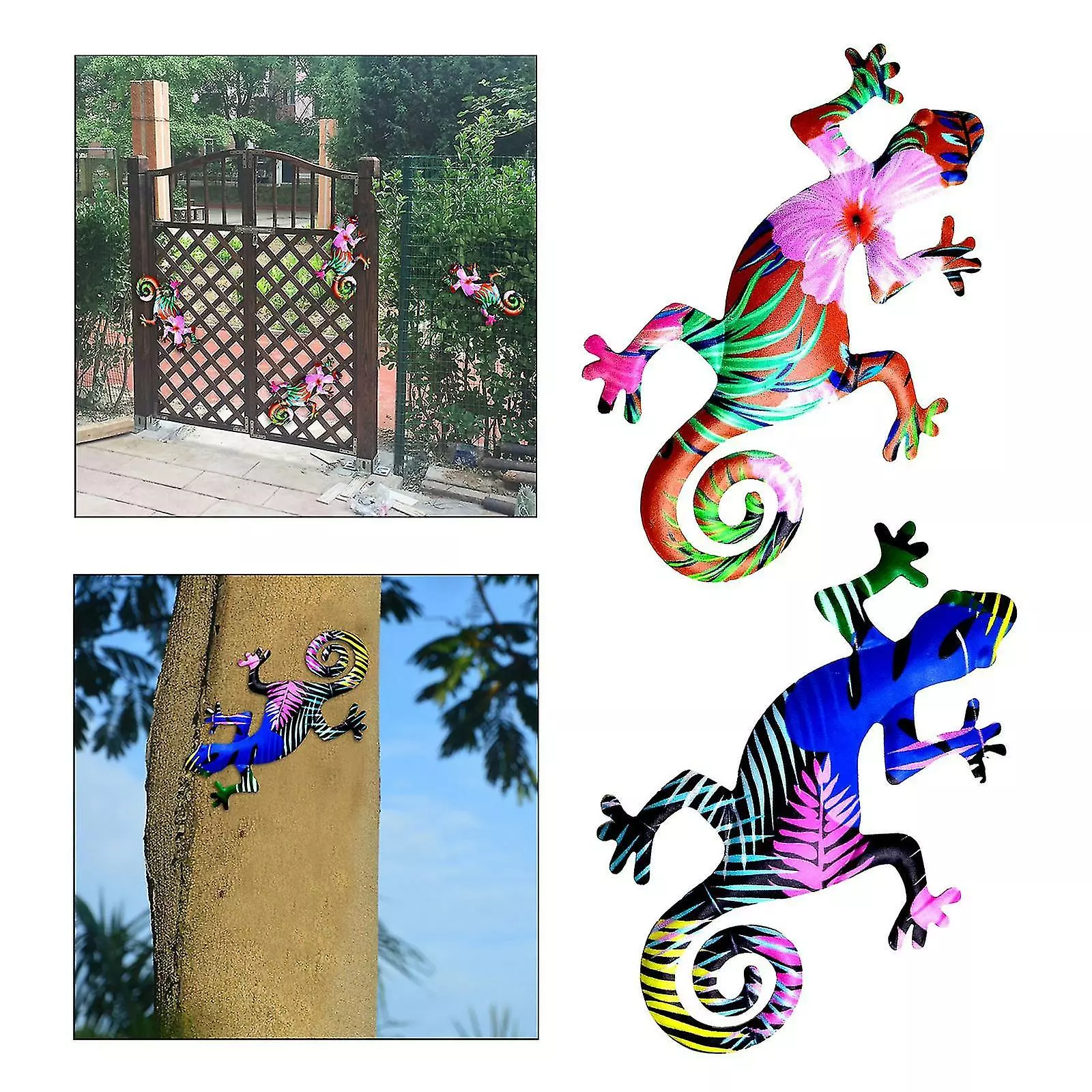 Unbranded Metal Gecko Yard Garden Outdoor Statues Home Wall Decoration Sculpture Ornaments 3 Unbranded Metal Gecko Yard Garden Outdoor Statues Home Wall Decoration Sculpture Ornaments
