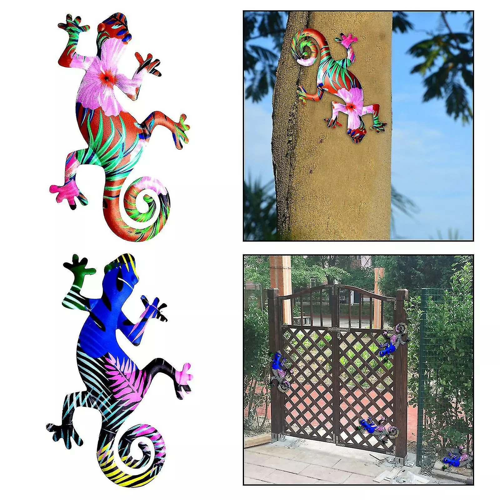 Unbranded Metal Gecko Yard Garden Outdoor Statues Home Wall Decoration Sculpture Ornaments 6 Unbranded Metal Gecko Yard Garden Outdoor Statues Home Wall Decoration Sculpture Ornaments - Image 4