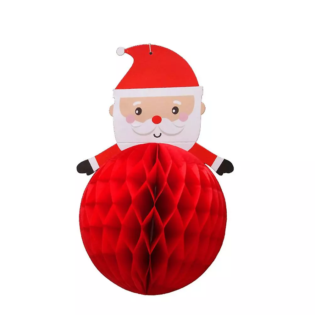 Toyvian 2 Pcs Christmas Ornaments Santa Claus Honeycomb Design Hanging Decoration Party Favors For Garden Office Home 4 Toyvian 2 Pcs Christmas Ornaments Santa Claus Honeycomb Design Hanging Decoration Party Favors For Garden Office Home - Image 2