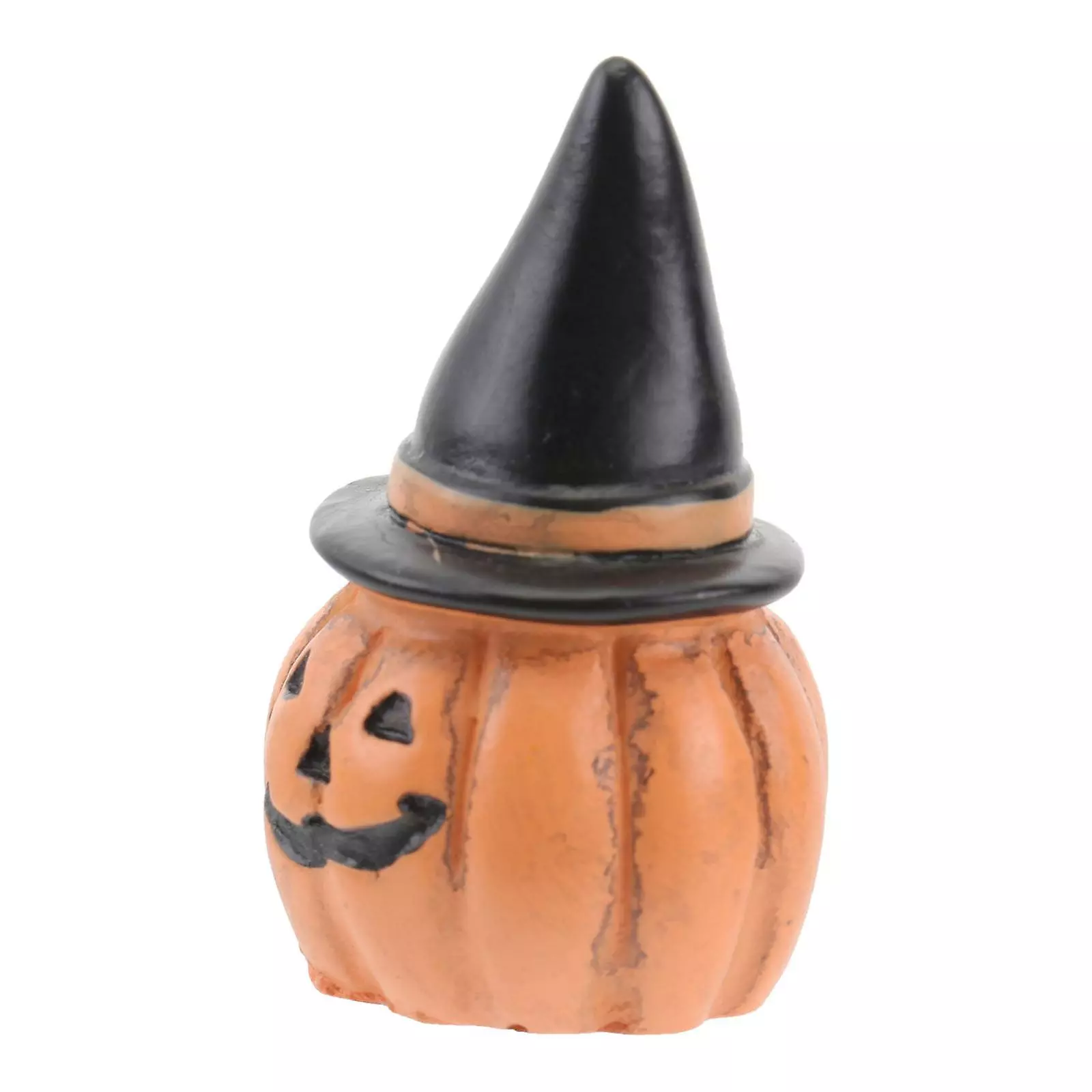 Toyvian Micro Landscape Craft Halloween Pumpkin Head With Witch Hat Mini Resin Ornament Decorative Miniature For Moss Garden Flowerpot 4 Toyvian Micro Landscape Craft Halloween Pumpkin Head With Witch Hat Mini Resin Ornament Decorative Miniature For Moss Garden Flowerpot - Image 2
