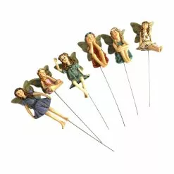Toyvian 6pcs Flower Fairy Garden Decoration Craft Landscape Decoration Garden Stakes -Piha myymälä 321807529 max