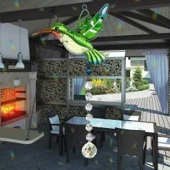 Unbranded Crystal Suncatcher Hummingbird Pendant Hanging Chandelier Rainbow Prism Manufacturer Window Ornament Sun Catcher Home Garden Decoration A -Piha myymälä 321814558 max