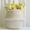 Xyes 2021 New Seagrass Wickerwork Basket Rattan Hanging Planting Flower Pot Storage Laundry Basket Cesta Mimbre Home Garden Decorat -Piha myymälä 331619683 max
