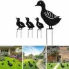 Unbranded 4 Pcs Black Hollow Iron Duck Family Shape Garden Sculptures Statues Ornament -Piha myymälä 335934380 max